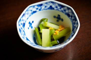 Japanese root vegetable dish in kobachi 