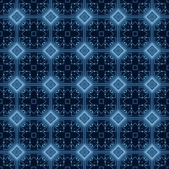 Circuit Board Seamless Pattern, Digital Background. Creative Futuristic Hardware Motherboard illustration. Information Technology, High-tech Business, Database Texture, Artificial Intelligence