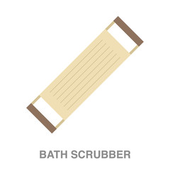 bath scrubber flat icon on white transparent background. You can be used black ant icon for several purposes.	