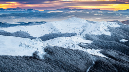 Stunning mountain landscape. Bieszczady Mountains. Poland. © Szymon Bartosz