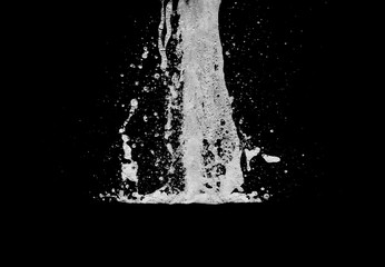 waterfall isolated on the black background