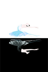 Swan lake. Black and white swan. Ballet dancers. © MargoVanik