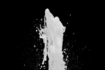 water splash isolated on the black background