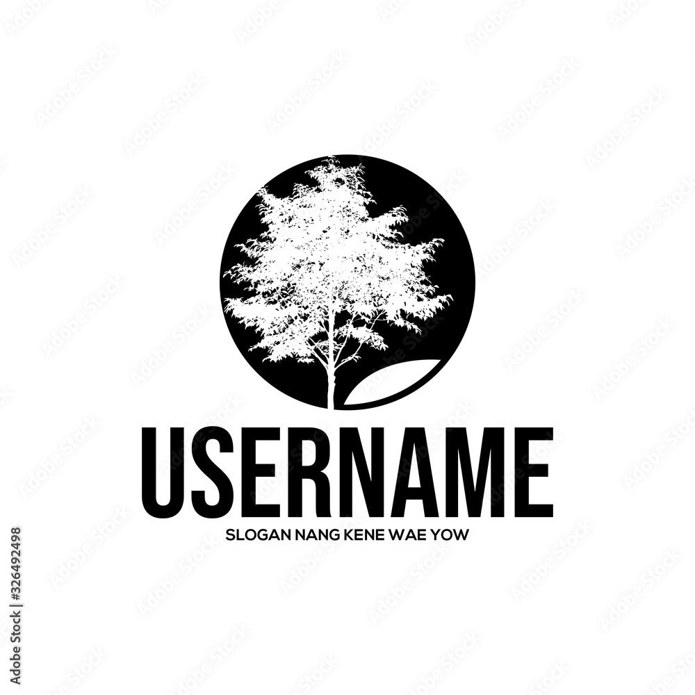 Canvas Prints tree logo design circle concept