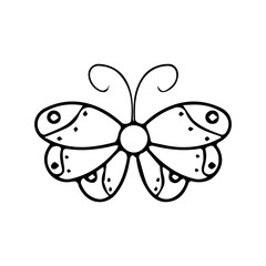 Beautiful Butterfly Vector. Butterfly isolated on white background. Butterfly - vector icon. Butterfly design.