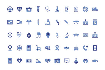 bundle of medical set icons