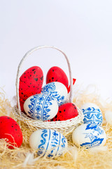 Homemade Sweet Easter Bread and Painted Eggs