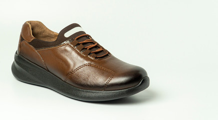 women's leather shoes models, slippers, classic shoes, heels shoes on a white background