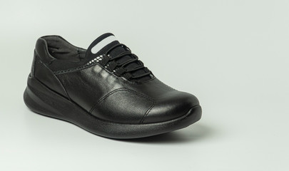 women's leather shoes models, slippers, classic shoes, heels shoes on a white background