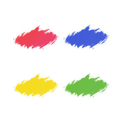 Realistic Colorful paint brush strokes in vector format.