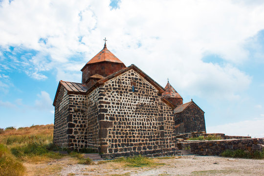 Armenian monastery Sevanavank near the lake