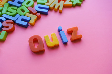 Quiz concept, with colorful letters.