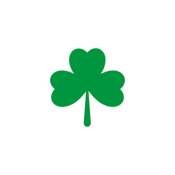 three leaf clover, flat style icon