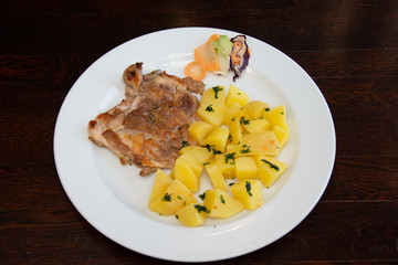 Pork chop with nature potatoes