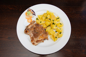 Pork chop with nature potatoes
