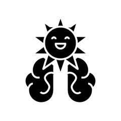 Bright ideas black icon, concept illustration, vector flat symbol, glyph sign.