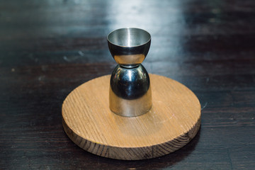 bartender's metal measuring Cup