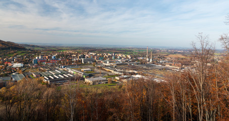 view from Bezrucova vyhliadka view point above Koprivnice village in Czech republic