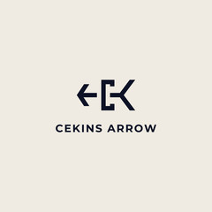 the letters C and K with the concept of combining with arrows