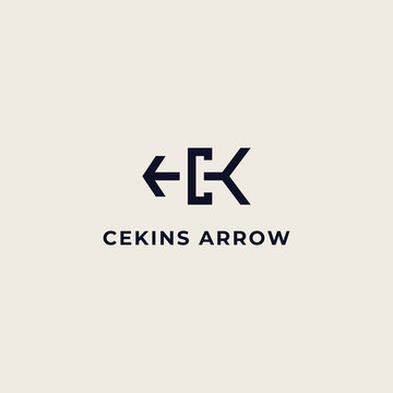 The Letters C And K With The Concept Of Combining With Arrows