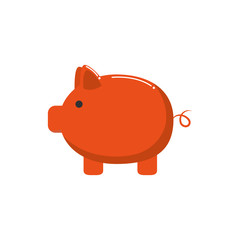 piggy bank saving money business financial color tone and fill