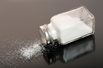 salt shaker on black