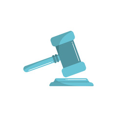 money business financial law justice hammer color tone and fill