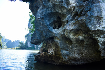 karst formations on river