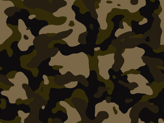 Volledige naadloze abstracte militaire camouflage huid patroon vector voor decor en textiel. Legermaskerontwerp voor het bedrukken van textiel en behangpapier. Ontwerp voor mode en huisontwerp.