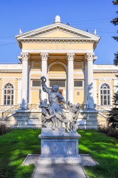 Odessa, Ukraine, May 05, 2011: Sculptural group "Laocoon" in front of the archaeological museum in Odessa.