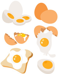 Eggs collection set digital elements