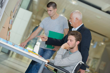 student in wheelchair