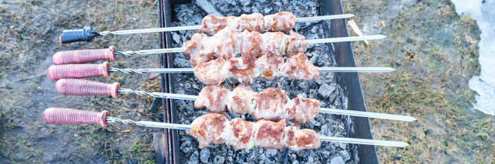 meat on the grill