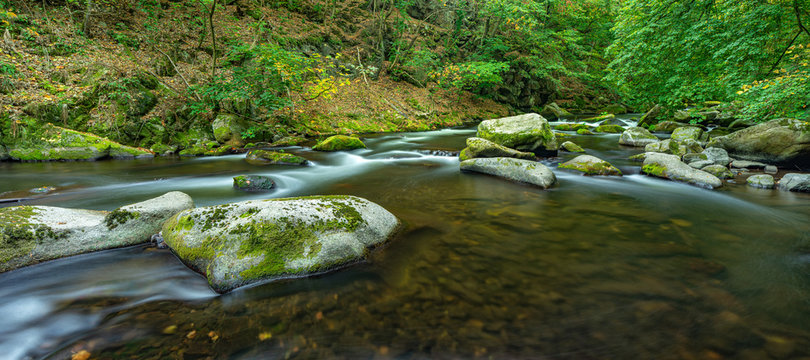 Die Bode im Bodetal bei Thale, Nationalpark Harz, Sachsen-Anhalt, Deutschland