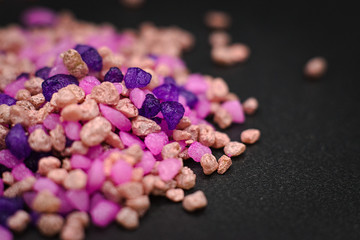 scented and colored salts for a pleasant environment