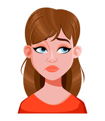 Face expression of beautiful woman