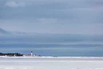lighthouse in winter