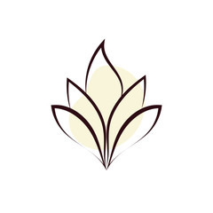 ecology leafs plants hand draw style