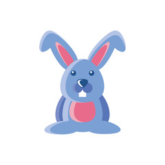 Obraz na płótnie Canvas cute bunny icon, colorful and flat style design
