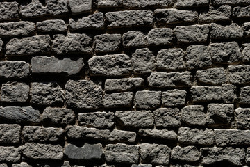 Old stone wall background, full frame