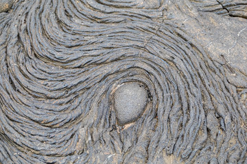 Mesmerizing lava rock formations on Santiago Island, Galapagos Islands, Ecuador