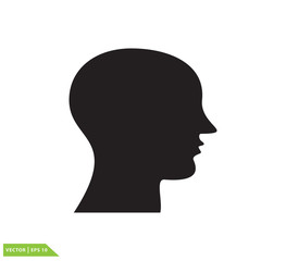 Headache icon vector logo template