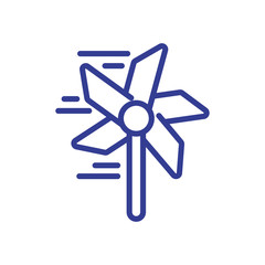 wind mill toy icon, line style design