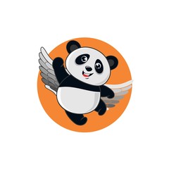 Cute Panda Mascot Design Vector
