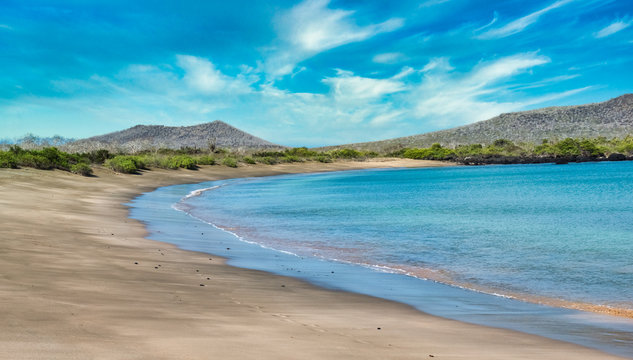 Beautiful isolated beaches on Floreana Island, Galapagos Island, Ecuador