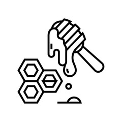 Honey line icon, concept sign, outline vector illustration, linear symbol.