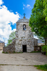 Fototapeta premium Church of San Juan at Hospital da Condesa in Province of Lugo, Galicia, Spain on the Way of St. James, Camino de Santiago