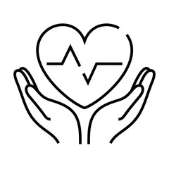 Healthcare line icon, concept sign, outline vector illustration, linear symbol.