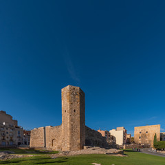 Roman circus and Pretorium Tower in Tarragona, Catalonia, Spain.