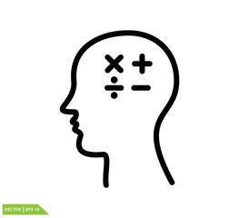 Brain icon vector logo template